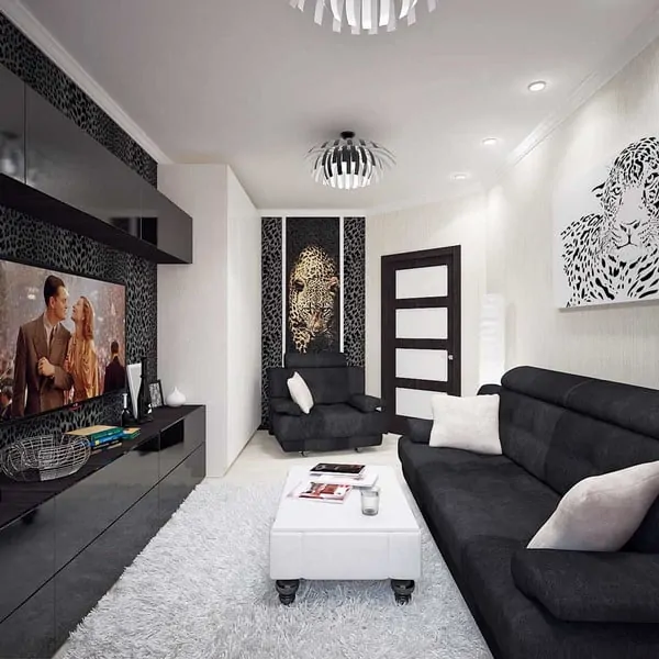 New Interior Decoration Living Room Design 16 Square Meters