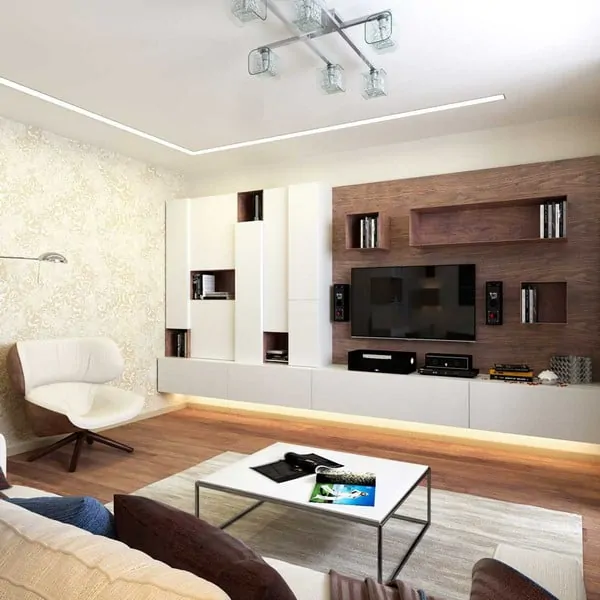 New Interior Decoration Living Room Design 16 Square Meters