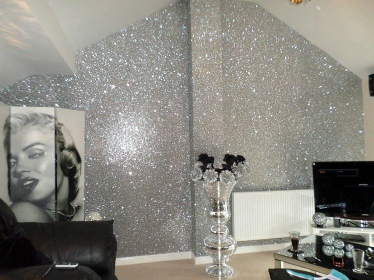 Glitter Wall Paint Ideas And Inspiration Most Beautiful Living Trends In 2021 Edecortrends - Glitter Wall Bedroom Ideas