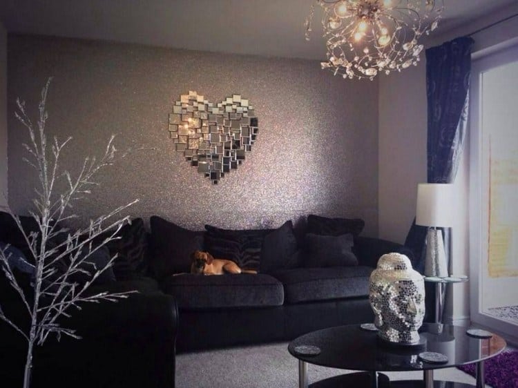 Glitter Wall Paint Ideas and Inspiration: Most Beautiful Living Trends In 2021