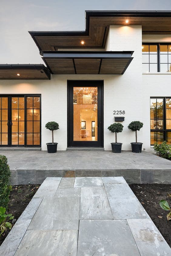 multi-tone modern apartment exterior design idea