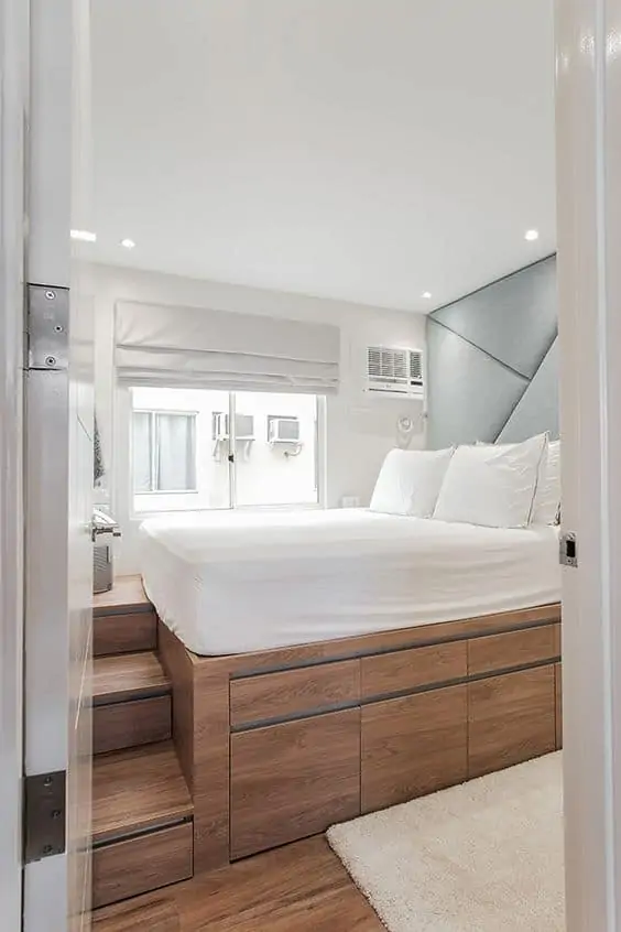 Scandinavian style condo bedroom design