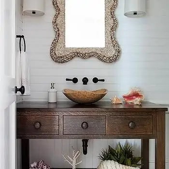 Antique Powder Room Vanity