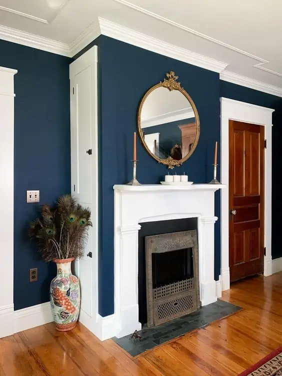 Bold Blue and White Farmhouse Paint Style