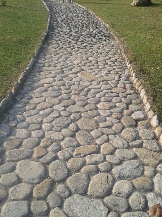 Neatly laid stones for garden paths