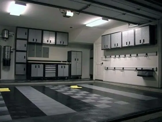 dark and neutral color modern garage