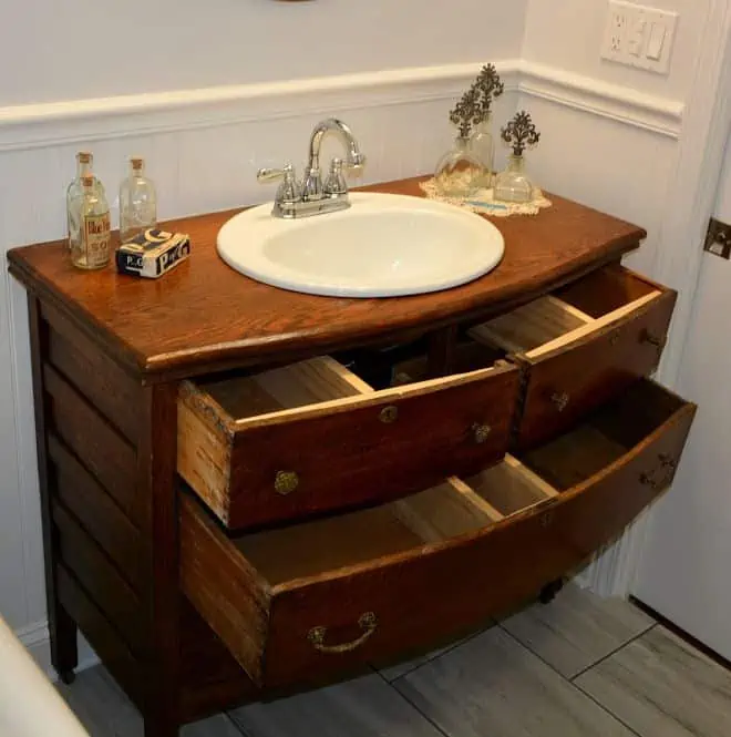 repurposed bathroom vanity ideas top image