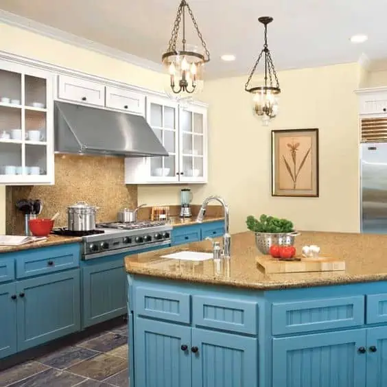 Blue - Color that goes with brown granite