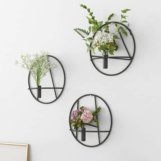 Flower and Plant Wall hanging with Candle Holder