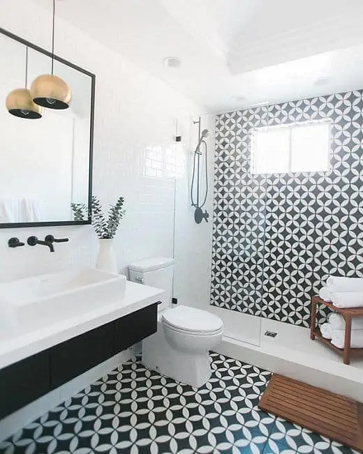 matching floor and wall tiles in bathroom top image